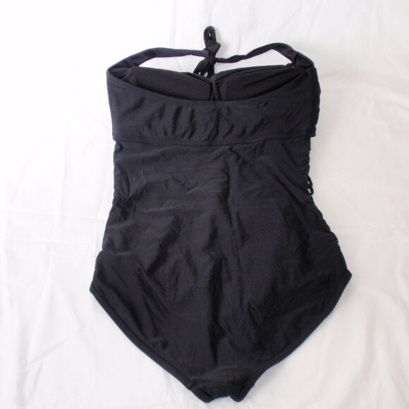Swimsuits For All Ashley Graham Boss Black Ties Swimsuit One Piece Sz 14 - Picture 11 of 16